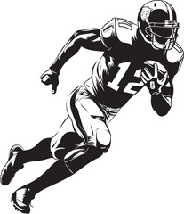 Fototapeta premium Eternal Embrace Iconic Black Logo Design of NFL Player Icon Enduring Love Black Emblem of Maternal Warmth