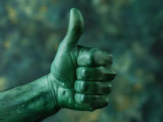 Green Hand Giving Thumbs Up