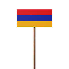 Schild mit der Flagge Armeniens