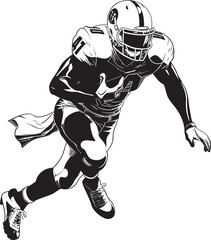 Blitz Brigade Iconic Black Logo Design of NFL Pass Rush Unit End Zone Exultation Black Emblem of NFL Touchdown Jubilation