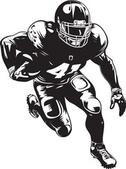 Touchdown Tradition Vector Graphic of NFL Scoring Legacy Blitz Brigade Iconic Black Logo Design of NFL Pass Rush Unit