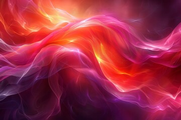 Obraz premium Abstract light dances in futuristic design with vibrant neon and ethereal glows.