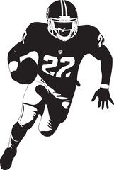 Field Phenom Vector Black Emblem of Rising NFL Talent Touchdown Titan Iconic Black Logo Design of NFL Scoring Champion
