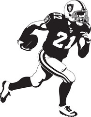 Touchdown Tornado Iconic Black Logo Design of NFL Scoring Whirlwind Blitz Bandit Vector Graphic of NFL Pass Rush Specialist in Black