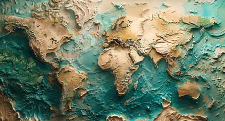 3D world map illustration