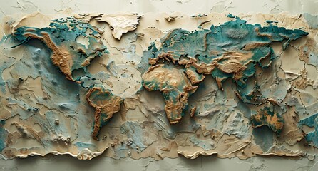 3D world map illustration