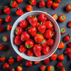 strawberries in a bowl