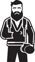 LensLegacy Vector Graphic of Photographers Thick Line Art Icon FocusFrame Iconic Black Logo of Photographers Line Art Emblem