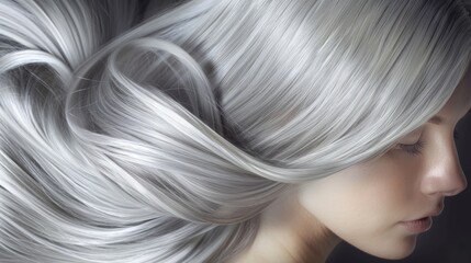 Naklejka premium Vibrant Hair Transformation in a Modern Salon Generative AI