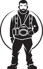 CameraCraft Vector Graphic of Photography Icon FrameFocus Iconic Black Logo of Photographers Line Art