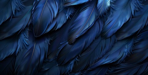 Feather Blue Texture Background Generative AI - obrazy, fototapety, plakaty