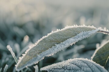 A dew-covered orange leaf on green grass during autumn in a close-up view.