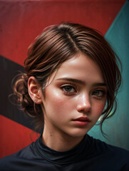 art portrait a girl