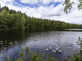 Beautiful landscape on the Vsevolozhsk Lakes, in the Leningrad region in North-West Russia