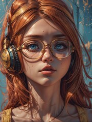 art portrait a girl
