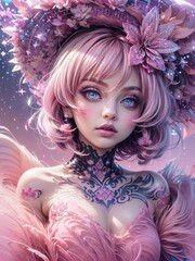 art concept. image of a girl. poster