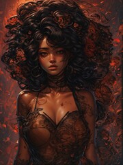 art concept. image of a girl. poster