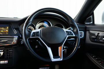 Luxury car steering wheel