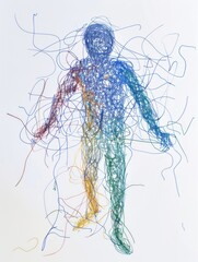 Illustration of Somatic Symptom Disorder as a Miniature Figure Generative AI