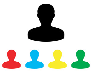 User icon vector. Profile icon sign symbol in trendy flat style. Set elements in colored icons. Profile vector icon illustration isolated on white background