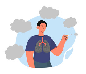 Smoking kills vector concept
