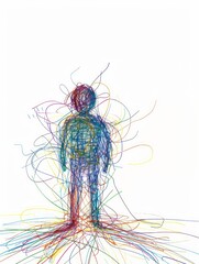 Lewy Body Dementia: A Miniature Figure Illustration Generative AI
