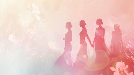 Silhouettes Representing Women's Life and Wellness Journey