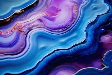 a close up of a blue and purple liquid - obrazy, fototapety, plakaty