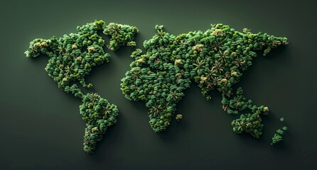 3D world map illustration