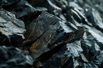 Black stone texture background. Natural stone surface for design and decoration.