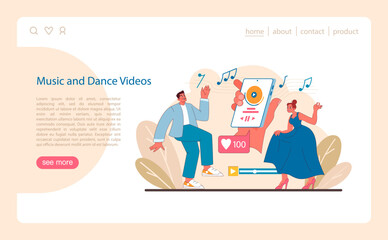 Music and Dance Videos concept. Expression through rhythm and movement.