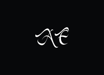 AE  Alphabets Letters Logo Monogram