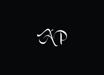 AP Logo Design Template Vector Graphic Branding Element.