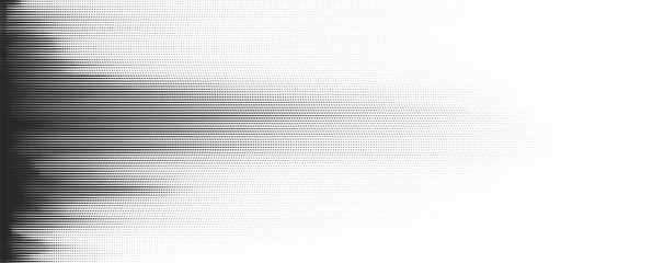 Abstract glitch vector halftone background with grainy horizontal stripes. Dotted texture and trendy halftone tonal gradation effect.