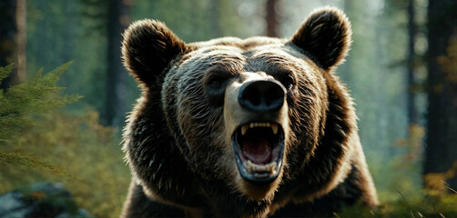 Cinematic Photos Grizzly Bear - obrazy, fototapety, plakaty