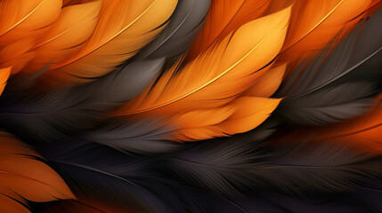 Black and Orange Feather Background - Orange Shirt Day 