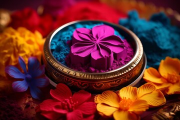 Close up of colorful clay for festival,