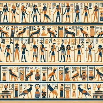 Egyptian hieroglyph and symbolAncient culture sing and symbol.Ancient egypt mural.Egyptian mythology.
