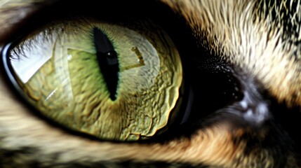 Naklejka premium a close up of a cat's eye with a cat's eyeball in the center of the cat's eye.
