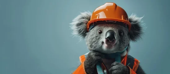 Foto op Plexiglas Portrait of a Koala which has become an icon of occupational safety awareness © abdul kahfi