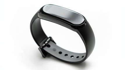 Isolated on a white background, there's a smart wristband