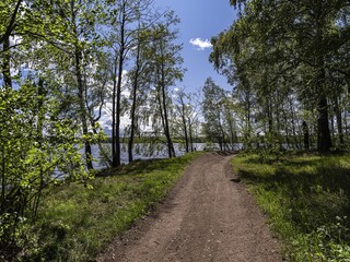 Beautiful landscape on the Vsevolozhsk Lakes, in the Leningrad region in North-West Russia