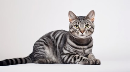 Fototapeta premium American Wirehair cat Ai Generative