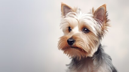Fototapeta premium Biewer Terrier dog Ai Generative