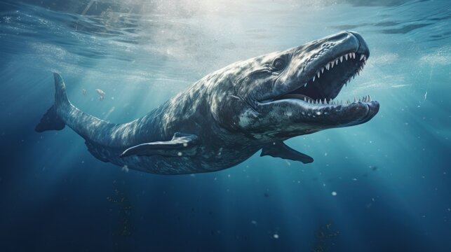 Basilosaurus fish Ai Generative