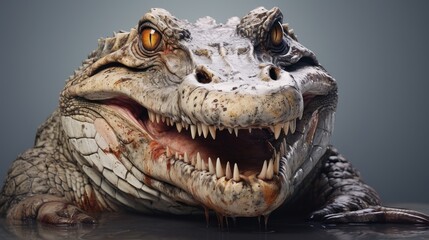 Obraz premium Caiman crocodile Ai Generative