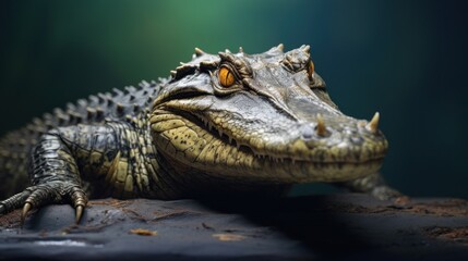 Fototapeta premium Caiman crocodile Ai Generative