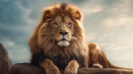 Obraz premium Cape Lion Ai Generative