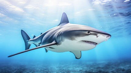 Fototapeta premium Caribbean Reef Shark Ai Generative