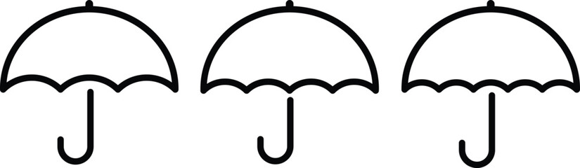 Umbrella icon set vector illustration - obrazy, fototapety, plakaty